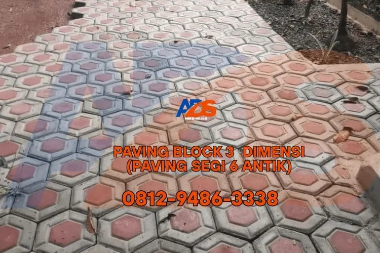 Ukuran Paving Block 3 Dimensi Paving Block Segi Enam Antik
