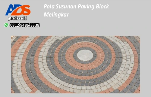 Model Pola Susunan Paving Block Melingkar